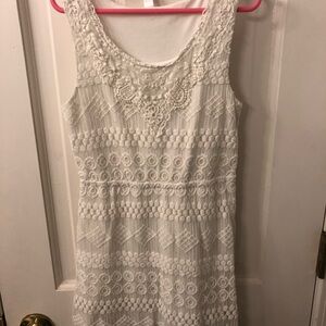 Elegant White Lace Dress